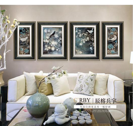 现代美式邂逅欧式古典 客厅与玄关装饰画精选指南